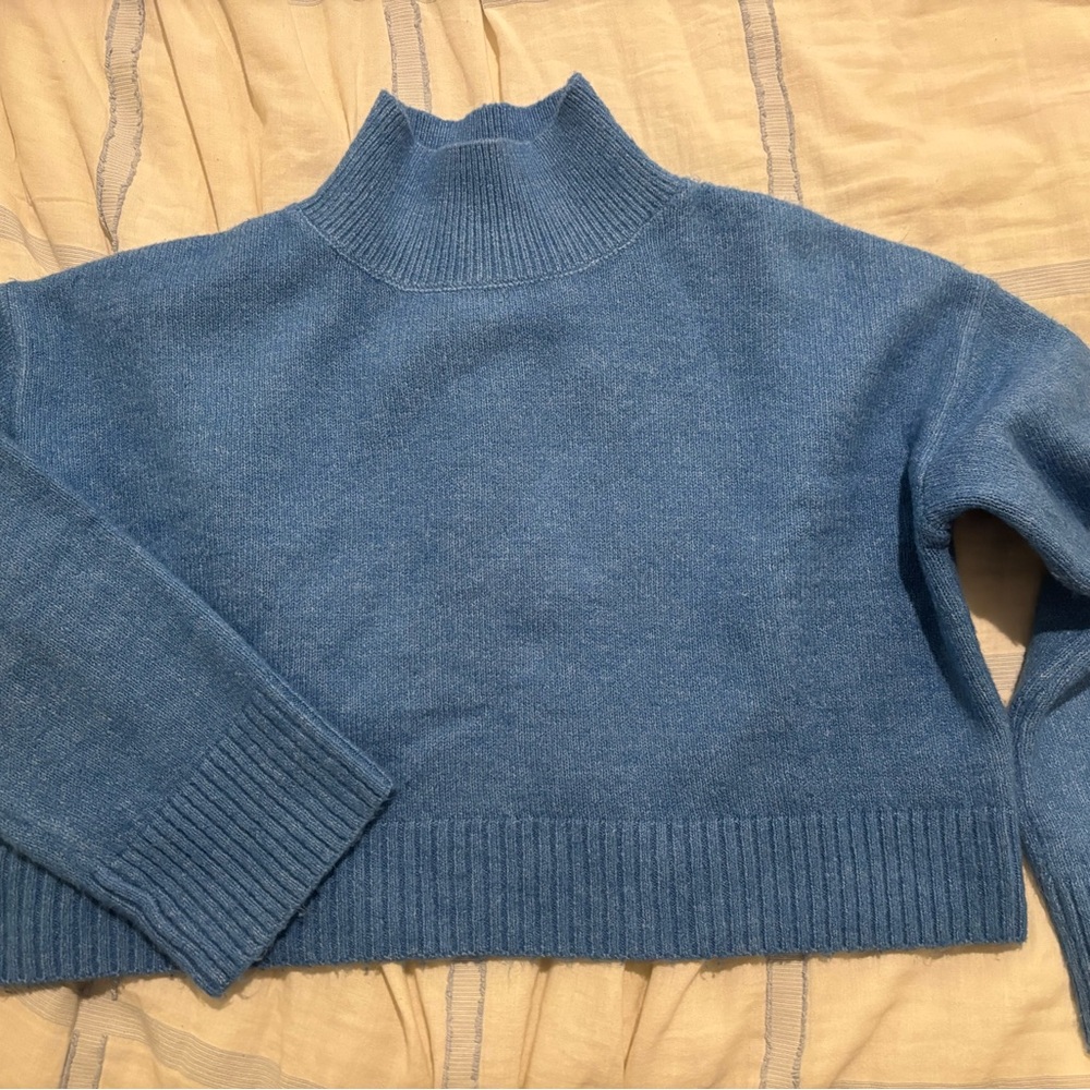 Princess Polly Light Blue Turtleneck Sweater